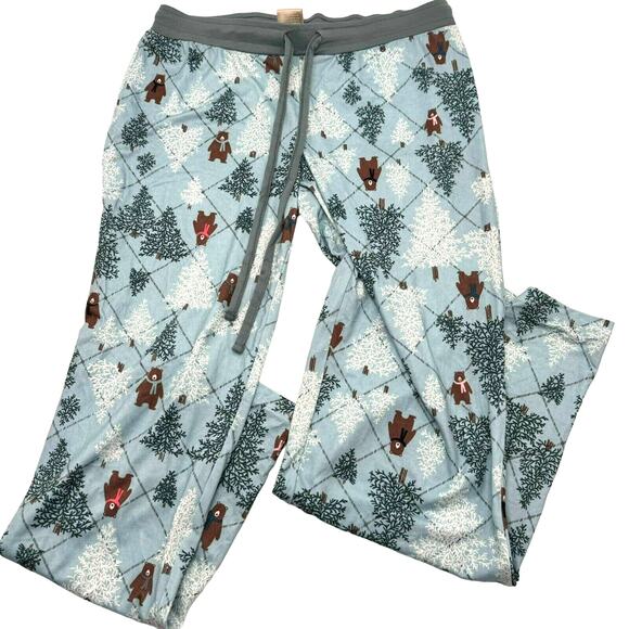 INK + IVY NWT Women's Small lounge pajama pants PJs winter bears trees snow Cute - Picture 2 of 7